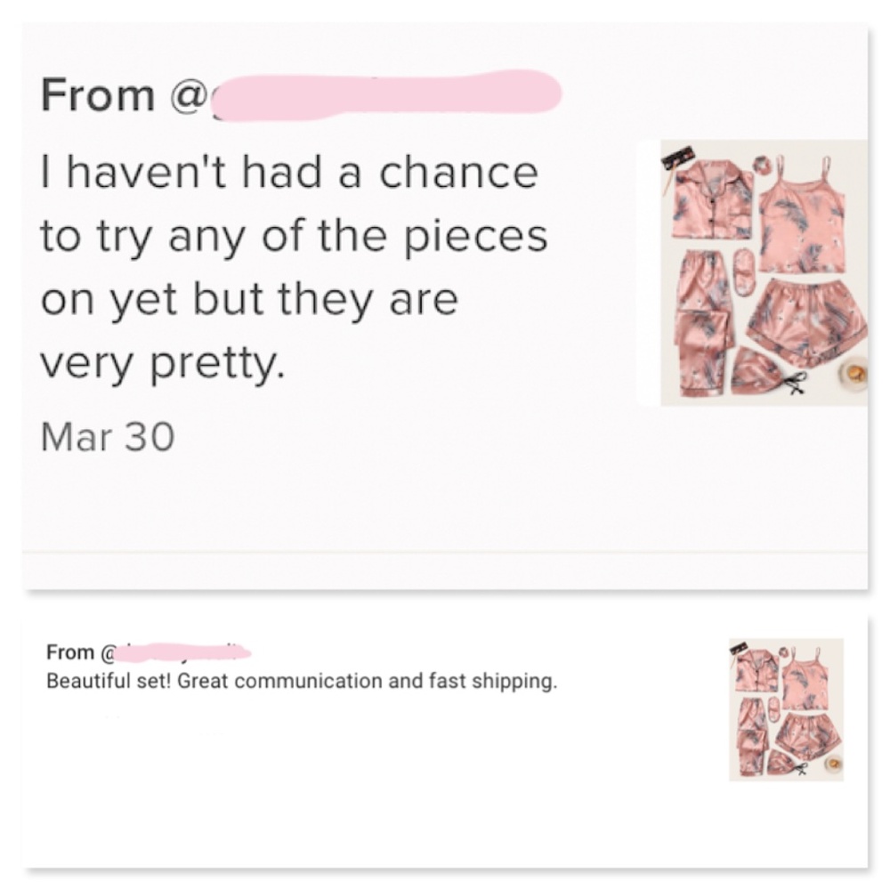 7 Piece Satin Pajama Set in Pink - Picture 13 of 16